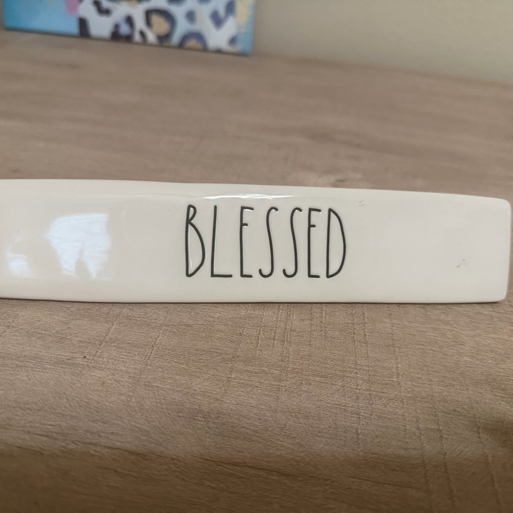 Rae Dunn White and Black Ceramic Decorative Sign